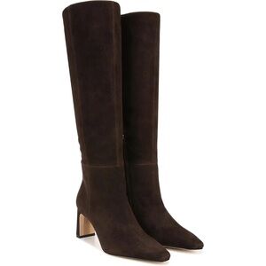Sam Edelman Sylvia Chocolate Suede Dress Boot Size 8 BNIB